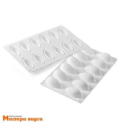 Форма силиконовая Silikomart QUENELLE Кнелли объемная 12 ячеек, (Италия)
