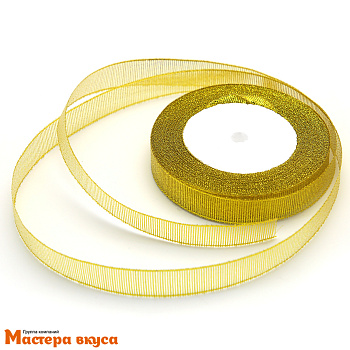 Лента парчовая, ЗОЛОТАЯ, 15мм, ~22м