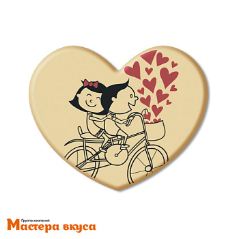 Декор из шоколадной глазури "День Святого Валентина" сердце 40*34 мм