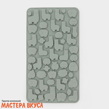 Форма для мармелада и шоколада силиконовая ФЕРМА, (53 ячейки) 23*12,5*1 см