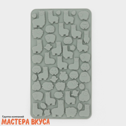 Форма для мармелада и шоколада силиконовая ФЕРМА, (53 ячейки) 23*12,5*1 см