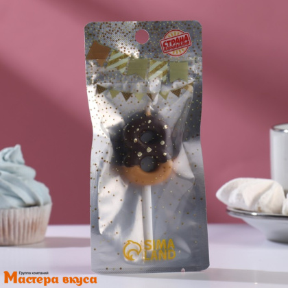 Свеча-цифра "Мини Шоколадная глазурь" - 8  (h-3,8см)