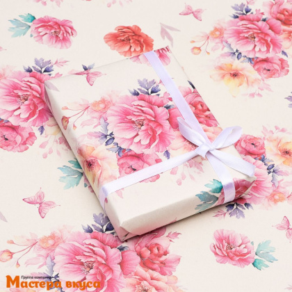 Бумага упаковочная "Цветочный образ", 40*60 см