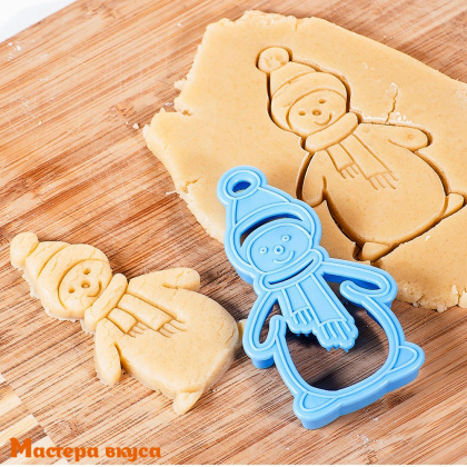 Вырубка пластик  СНЕГОВИК (штамп), 9,5*5,5 см