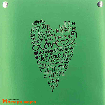 Трафарет для нанесения рисунка, d~14 см  СЕРДЦЕ ТИЛЬДА