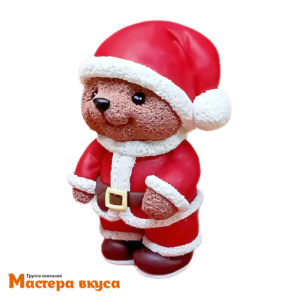 Молд силиконовый  3D МИШКА САНТА КЛАУС, изд 5,5*4,4*h8,2 см (шоколад~80гр)