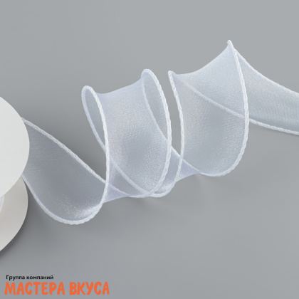 Лента капроновая, "ВОЛНА", белая, 40мм, ~10м