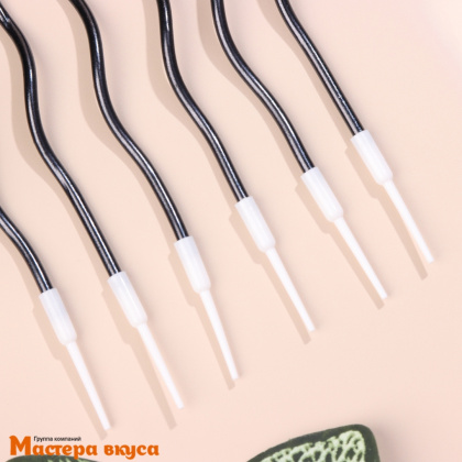 Свечи высокие Волна мокрый асфальт, (набор 6 шт), h-12см