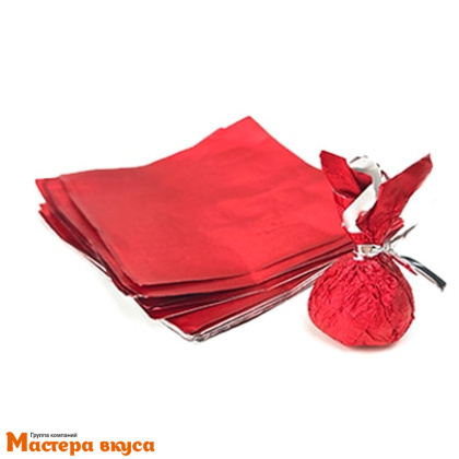 Фольга оберточная для конфет 10*10 см (розовая), упак 20 шт