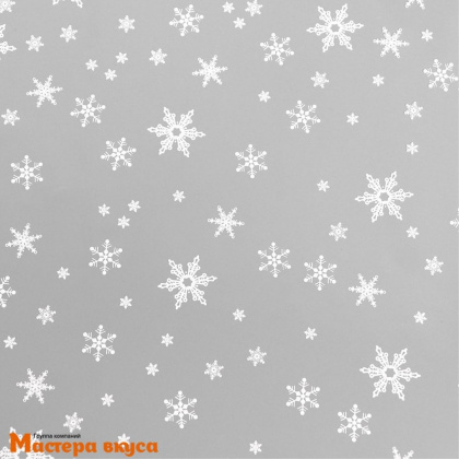 Пленка упаковочная прозрачная  70 см, 200гр, ~8,2м (Снежинки)