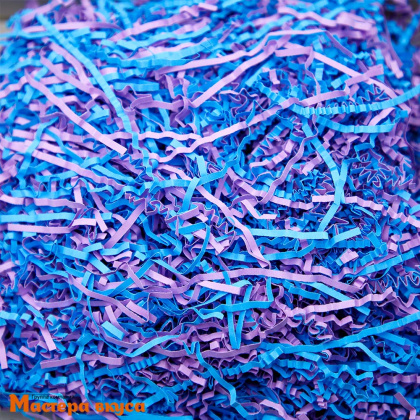 Бумажный наполнитель декоративный,  Микс СИНЕ-ЛИЛОВЫЙ 632, 50гр