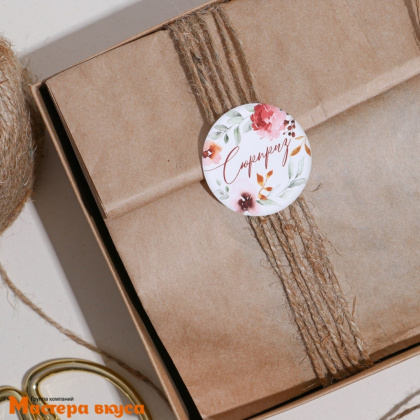 Набор наклеек "СЮРПРИЗ", d~4см, (набор 6 шт)