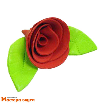 Сахарные цветы РОЗА КРАСНАЯ, d~4,5см