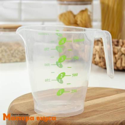 Мерный кувшин 1000 мл, полистирол "Колор Доляна"