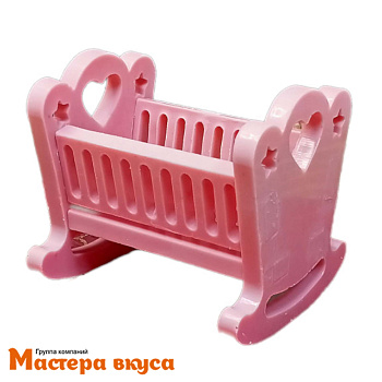 Молд силиконовый  3D КРОВАТКА-КАЧАЛКА (КОЛЫБЕЛЬ) сборная, изд 7,2*6,1*h6,5 см (шоколад~60гр)