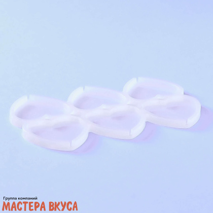 Форма для леденцов силиконовая СЕРДЦЕ, 6 ячеек,16*10*0,7 см