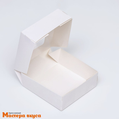 Упаковка для пряников и печенья с окном 11,5*11,5*4 см (белая)
