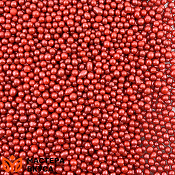 Посыпка Шарики зерновые  Жемчуг  КРАСНЫЙ №163 (d2-5мм), 25 г 