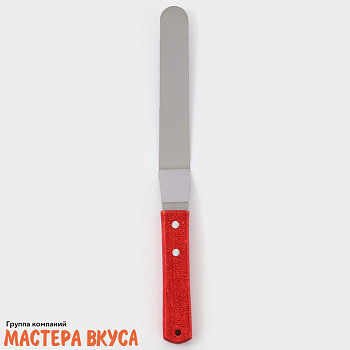 Палета угловая металлическая 19,5 см (без ручки), деревянная ручка (спатула)