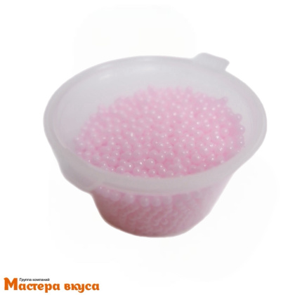 Посыпка Шарики сахарные Жемчуг РОЗОВЫЙ перламутр (2мм), 25 гр 