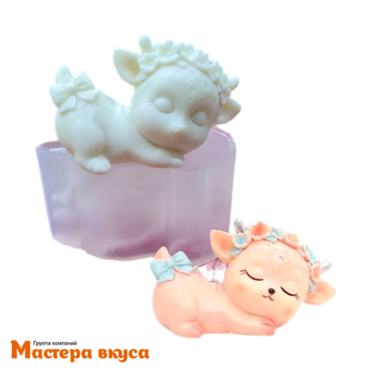 Молд силиконовый  3D ОЛЕНЕНОК, изд 7*3,5*h4,2 см (шоколад~47гр) 