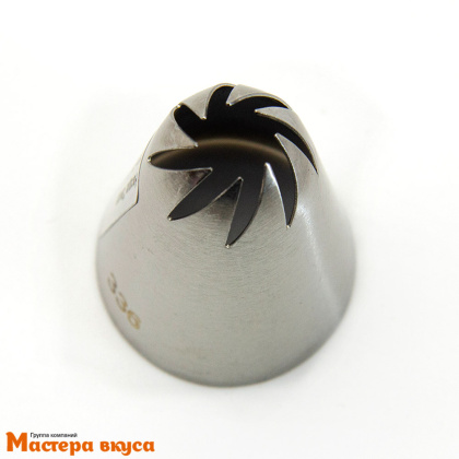 Насадка стальная РОЗА ФАНТАЗИЙНАЯ (звезда 8 лучей), 30*46 мм №336 