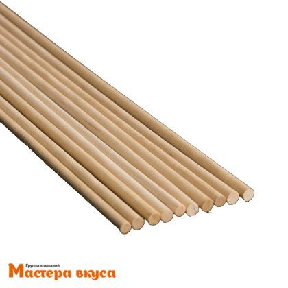 Набор палочек-дюбелей для укрепления уровней торта (деревянная ось), 30 см, d 0,4 см, 10 шт 