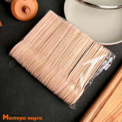 Ложка деревянная 16 см, (упак 10 шт) "Эко"