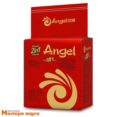 Дрожжи инстантные "ANGEL Super 2 в 1" (красные), 500 гр