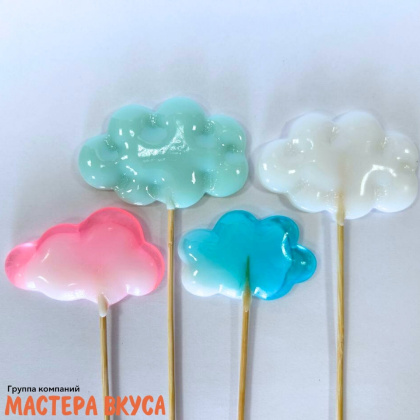 Карамель леденцовая на палочке ОБЛАКО цвет микс, ~6,5*4,5 см