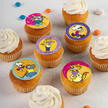 Фотопечать Новые приключения Кота Леопольда, для капкейков, №26