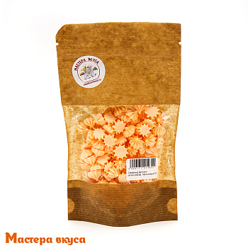 Сахарные украшения МЕРЕНГА (безе) мини, персиковые 50 гр