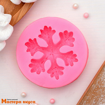 Молд силиконовый СНЕЖИНКА,  6,7*6,7 см