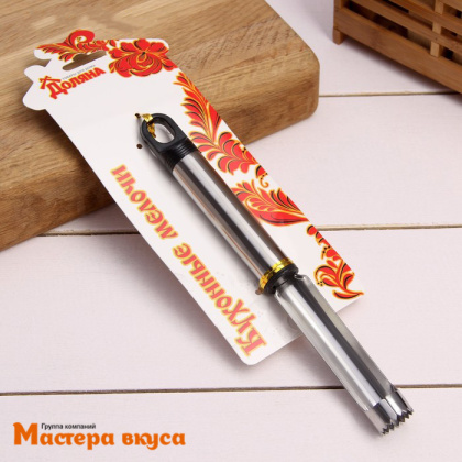 Нож для удаления серцевины фруктов "Помощник", метал ручка 21 см