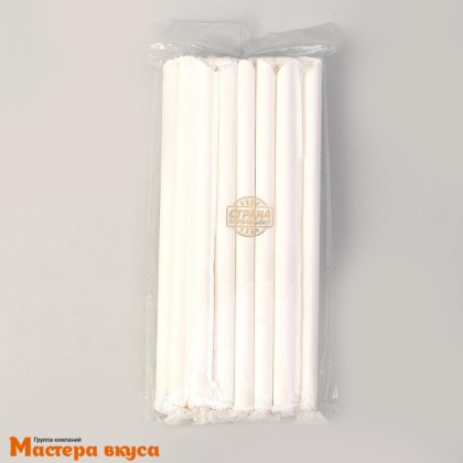 Трубочки бумажные, 24 см, белые 1,2мм (для бабл-ти Bubble tea)