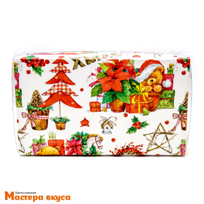 Упаковка для пряников и печенья с прозр. крышкой 250*150*35 мм (XMAS) (2-д)