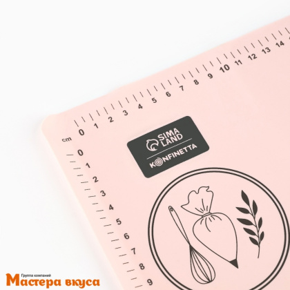 Коврик силиконовый с разметкой 50*40 см "С любовью"