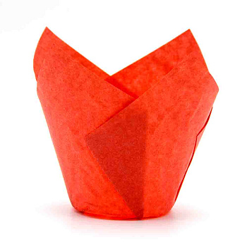 Форма бумажная Тюльпан d50 h80 красная