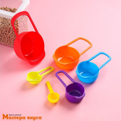 Ложка мерная в наборе 6 шт, (250 мл, 125 мл, 85 мл, 60 мл, 15 мл, 7,5 мл), "Креатив" Доляна