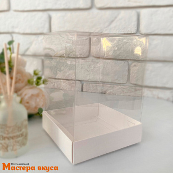Упаковка для сладостей с прозрачной крышкой ПРЕМИУМ 100*100*140 мм