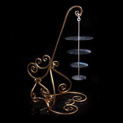 Подставка для торта и десертов напольная кованная 5-и ярусная 114 см (D-35-30-25-20-16см) ВЕНТСАР