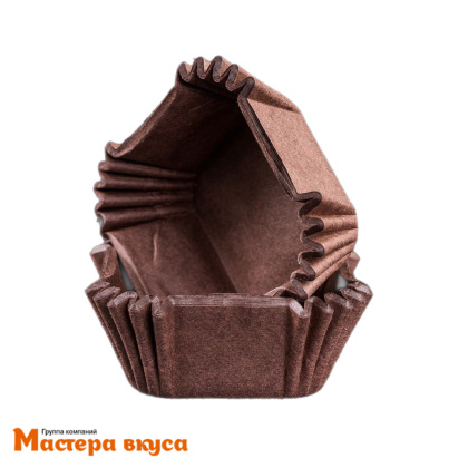 Капсула бумажная квадрат 3,5*3,5см h-2см коричневая (миниупак 40-50 шт)