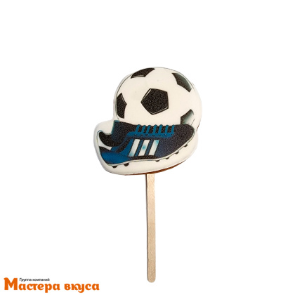 Топпер имбирный пряник "Футбол", ~8,5*9 см, 65 гр