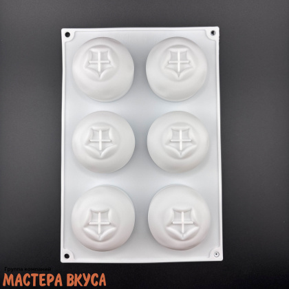 Форма силиконовая, для корпусных и муссовых десертов ЧЕРНИКА-МИНИ, 6 ячеек D~см h~см