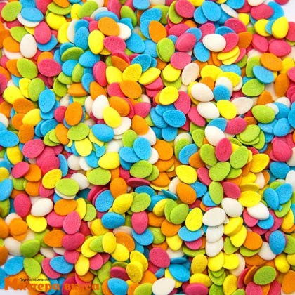 Посыпка  ЯЙЦА мини разноцветные, 50 гр