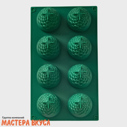 Форма силиконовая, для муссовых десертов ШИШКА, (8 ячеек) 29,8*17,3*7,5 см