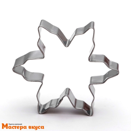 Набор вырубок металл  СНЕЖИНКА, ДОМИК. КОЛОКОЛЬЧИК, КЛЕВЕР, ~7,5 см (набор 4 шт) 