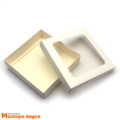 Упаковка для клубники в шоколаде 150*150*40 мм (белая) (2-д)