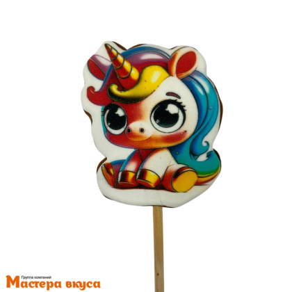 Топпер имбирный пряник "Единорог", ~9,5*8 см, 60 гр