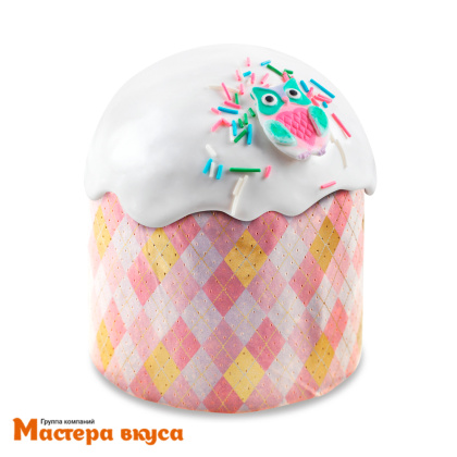 Форма бумажная для кулича (150г) d70*h85 мм РОМБИКИ